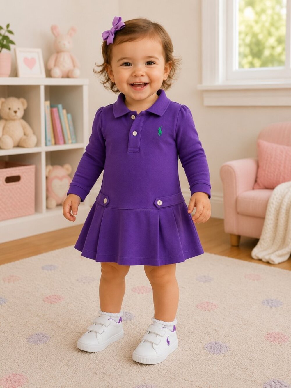 Ralph Lauren  Baby Girls Purple 2 Piece Set 24M
